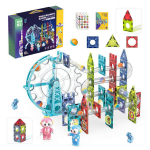 Magnetiline marmorrada LED-valgusega, 120-osaline