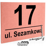 Maja number, aadressi silt maja numbriga 32x21 cm vaskne + t&uuml;&uuml;blid