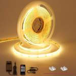 Topai cob led riba 5 m soe valge dimmerdatav, 12 v led riba 2700 k veekindel, led riba isekleepuv 480 ledi/m cri>90 v&auml;ga ere 4000 lm koos toiteploki ja rf kaugjuhtimispuldiga k&ouml;&ouml;ki, elutuppa