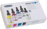 Schmincke - Aqua Drop vedelad valguskindlad akvarellv&auml;rvid, 5 x 30 ml p&otilde;hiv&auml;rvid + kattev valge, 78 005 097, komplekt akvarellmaali, kalligraafia, k&auml;ekirja ja aerograafia jaoks