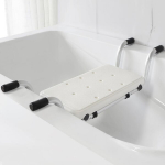 Vannitool, eakatele, du&scaron;itool vannile, vannilaud 2 reguleeritava laiusega, tugevdatud alumiiniumraam, kandev&otilde;ime 120 kg, valge