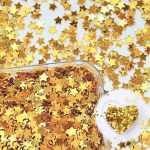 Hugwish 50 g kuldne t&auml;htkonfetti, puistekaunistus kuldsed t&auml;hed, puistet&auml;hed kuldsed t&auml;hed, s&auml;delevad t&auml;hed peoks, pulmadeks, j&otilde;ulukonfetti, t&auml;htede kaunistus j&otilde;uludeks