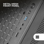 Korpus Mars Gaming Mc-1000 Kompaktne Microatx korpus, metallv&otilde;rgust esik&uuml;lg, t&auml;ielik k&uuml;lgaken, 1 x &uuml;liv vaikne, 80 mm Fdb ventilaator, must
