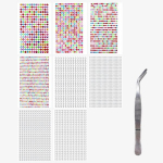 Eoamgo komplekt, 3894 isekleepuvat s&auml;delevat kivi, 8 lehte, rhinestones, isekleepuvad pintsettidega, isekleepuvad s&auml;delevad kivid, n&auml;o s&auml;delev k&auml;sit&ouml;&ouml;, lastele (8)