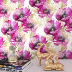 Rewallpaper isekleepuv tapeet lilled lilla mustriga fototapeet lilled isekleepuv lilleline tapeet vintage 44.5 cm x 3 m kleepkile m&ouml;&ouml;bel lillad lilled m&ouml;&ouml;blikile