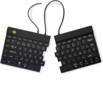 R-go Split ergonoomiline klaviatuur, Azerty (be), must, juhtmega