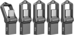 USB pulk Kexin Usb m&auml;lupulk 32 Gb, 5 tk pakis, Usb C m&auml;lupulk 32 Gb Otg Usb 3.0 m&auml;lupulk nutitelefonidele, Usb Type C &uuml;hendus mobiiltelefonile, arvutile, autole