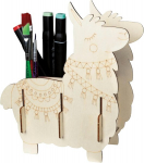 Pebaro 477/2 puidust komplekt laserl&otilde;igatud pliiatsihoidja Llama 3d pusle meisterdamine puidust puslega eelnevalt l&otilde;igatud puitlaastplaat sisaldab smirgelpaberit v&auml;ljamurdmisklamber koos valmis kingiideega