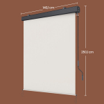Ruloo, 141 x 250 cm, bbez, Vertikaalne markiis, Senkrechtmarkise, 140.1 x 250.1 cm, Beige