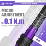 Anpuds p&ouml;&ouml;rdemomendi mutriv&otilde;ti 1/4 tolli, 1&ndash;25 nm p&ouml;&ouml;rdemomendi mutriv&otilde;ti jalgrattale ja mootorrattale koos 0,1 nm mikro-juhistega, kahesuunaline 72 hambaga pea, &plusmn; 3% veat&auml;psus jalgratta hoolduseks