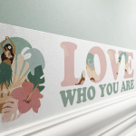 Anna wand isekleepuv &auml;&auml;ris / &auml;&auml;ris / seina&auml;&auml;ris "good Vibes" positiivsed m&otilde;tted boho - 450 x 11.5 cm - valmistatud saksamaal