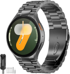 Sundaree vahedeta k&auml;ev&otilde;ru, &uuml;hildub Samsung Galaxy Watch 7 44 mm 40 mm / Watch 6 Classic 47 mm / Watch 5 Pro, meeste roostevabast terasest metallist kellarihm kelladele Watch 7/fe/6/5/4 46 mm 43 mm 42 mm 45 mm