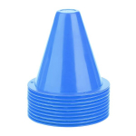 10 jalgpalli treeningkoonust, 8,5 cm, plastikust markerid