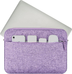Jooeer s&uuml;learvuti &uuml;mbris, &uuml;hildub 16-tollise macbook pro m2 m1 a2780 a2485 a2141 2023&ndash;2019-ga, &otilde;huke p&otilde;rutuskindel polsterdatud kotikate taskuga naistele ja meestele, lilla