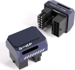 Ezdiy-fab pcie 5.1 adapter 600w 12+4pin, 16pin 12vhpwr gpu pistik, 12v-2x6 gpu adapter, parem 180 kraadi nurk &uuml;hildub rtx 3090ti, 4070ti, 4080, 4090 gpu-ga - std t&uuml;&uuml;p, lilla, 1 pakk