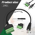 Adnewx 4 tk rj45 kruviklemmide adapter v&otilde;rgu rj45 isane emane kuni 8 kontaktiga kruviklemmiploki adapter cat7 cat6 cat5 cctv dvr etherneti pistikule
