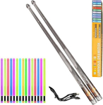 Asfrode 2 Led valgustusega trummipulkade komplekt, trummipulgad 13 v&auml;rviga, Led valgustusega trummipulgad, laetavad valgustatud trummipulgad laval esinemisteks