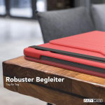 Eazy Case - tahvelarvuti &uuml;mbris Samsung Galaxy Tab S9 Fe kaitse&uuml;mbris 10.9 tolli nutikas kate tahvelarvuti &uuml;mbris p&ouml;&ouml;ratav &uuml;mbris seisukorra jaoks, 360&deg; p&ouml;&ouml;ratav koos statiivi funktsiooniga &uuml;mbris kunstnahast punane