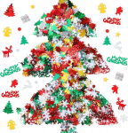 Howaf lumehelbe konfeti valge sinine kuldne j&otilde;ulude talvekaunistus lumehelbe konfeti j&otilde;ululaua kaunistus konfeti j&otilde;ulukaunistuseks uusaasta talvine k&uuml;lmutatud pidu s&uuml;nnip&auml;ev