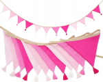 G2plus Pink Muslin Garland tuttidega lastetuppa, 2,8 aastat