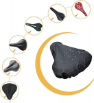 O5o2 1 x sadulakaitse, veekindel jalgratta sadulakate, jalgratta sadulakate, geel sadulakate naistele, veekindel sadulakaitse, lihtne kaasas kanda ja sobib enamikule jalgratastele (must, small)