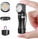 Wurkkos Hd10 Mini Led taskulamp - laetav pealamp 1200 l Usb C Anduril 2.0 Ui ja Rgb valgusega, 3 Led 129 m Ip68 veekindel v&auml;ljas jooksmiseks, kalastamiseks, h&auml;daolukordadeks, telkimiseks (6000 K