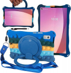 Esstore silikoon&uuml;mbris, &uuml;hildub 9-tollise lenovo tab m9 2023-ga, koos [360 kraadi p&ouml;&ouml;rleva alusega] [&otilde;larihmaga] [puutepliiatsiga] [pliiatsi hoidjaga] silikoon&uuml;mbris 9-tollisele lenovo tab m9-le (tb-310fu), colourful 3