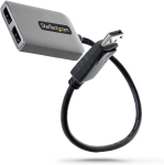 Startech.com 2 pordiga mitme monitoriga displayport adapter, dp kuni 2x displayport 1.4 splitter, dual 5k 60hz arvuti mst hub, eriti pikk integreeritud kaabel, ainult windows (mst14dp122dp)