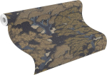 Rasch 477214 mittekootud tapeet (botaaniline) kuldne must 10.05 m x 0.53 m selection vin&uuml;&uuml;l/fliis