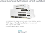 Cisco Business Cbs220-24t-4g Smart Switch | 24 Ge porti | 4x1g Sfp | 3-aastane piiratud riistvaragarantii (cbs220-24t-4g-eu)