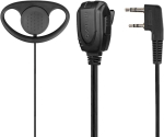 Retevis raadio peakomplekt 2 kontaktiga d-kujulised k&otilde;rvaklapid, &uuml;hilduvad rt24 rt28 rt15 rt617 baofeng bf-88e bf-888s radioddity ga-2s tyhbelle kennwood (2 tk)