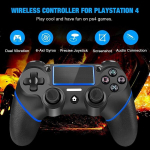 Shiptree juhtmevaba kontroller ps-4 jaoks, gamepad joystick kontroller &uuml;hildub p4/pro/slim/pc-ga, topelt vibratsioon, audio, &uuml;lit&auml;pne puutepaneel, 6-teljeline g&uuml;roskoop, 360&deg; t&auml;pne juhtimine