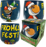 United Labels Ralph Ruthe k&uuml;&uuml;nal klaasis, l&otilde;hnak&uuml;&uuml;nal &otilde;una ja kaneeli l&otilde;hnaga, Xmas Merry Fest Santa ja Rudi, kingitus l&otilde;hnak&uuml;&uuml;nal j&otilde;uludeks