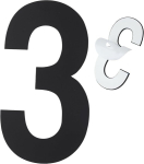 Savita majanumber, isekleepuvad roostevabast terasest majanumbrid, ujuvad aadressinumbrid kaasaegses stiilis v&auml;litingimustes postkastile (number 3)