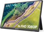 Monitor Arzopa kaasaskantav monitor, 14.0 tolli 1920 x 1080 fhd ips kaasaskantav monitor s&uuml;learvutile &uuml;he vardaga, toetab hdmi/type-c/usb-c, silmade kaitsega m&auml;nguekraan s&uuml;learvutile/pc/mac/ps3/4/5/xbox