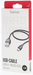 Hama laadimiskaabel usb a - micro usb, 1.5 m (kiirlaadimine, mobiiltelefoni laadimiskaabel, andmekaabel, usb kaabel, mobiiltelefoni kaabel, laadimiskaabel usb type a, micro usb, maksimaalselt &uuml;hilduv) must
