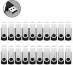 USB pulk Usb m&auml;lupulk 4 gb, 20 tk komplekt raoyi usb m&auml;lupulk 2.0 4 gb, 20 tk pakendis m&auml;lupulk 4 gb, usb v&auml;lkm&auml;lu 360&deg; p&ouml;&ouml;ratav disain metallkaanega (4 gb, must)