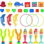 Sacemontic 27 t&uuml;kki sukeldumisr&otilde;ngad lastele - s&auml;delevad v&auml;&auml;riskivid ujumistreeninguteks, basseini sukeldumisr&otilde;ngaste m&auml;nguasjad lastele, kingitus suviseks ujumiseks veem&otilde;nude nautimiseks basseinis