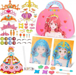 Kingitused t&uuml;drukutele 4 5 6 7 8 aastat, printsessi kleebisraamat, riieta mind, teemantmaalide k&auml;sit&ouml;&ouml; t&uuml;drukutele, teemantmaal lastele, paberist meigim&auml;ng, teemantk&auml;sit&ouml;&ouml; komplekt kingitus t&uuml;drukutele 5 6 7 8 9 aastat