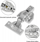 2 k&ouml;&ouml;gikapi hinge komplekt, nurgakapi uksepiirajad, uksehinged, m&ouml;&ouml;blihinged kruvidega (fikseeritud)