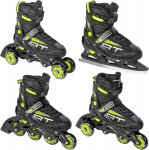 Reguleeritavad uisud-rulluisud Raven Profession 4in1 black/lime