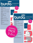Burda Style koopiapaber, 2 x 2 lehte, 83 x 57 cm, sinine/punane