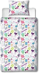 Character World Monster High ametlikult litsentseeritud &uuml;hekohaline tekikoti komplekt, kahepoolne, sisaldab sobivat padjap&uuml;&uuml;ri, sobib ideaalselt lastetuppa, pol&uuml;puuvill