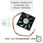 Protsessori jahuti Arvuti ventilaator 60x60x15mm, 12v, vaikne jahutus