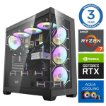 Arvuti INTOP AQUA Ryzen 7 8700F 64GB DDR5 1TB SSD M.2 NVME+2TB RTX5060 8GB no-OS