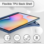 Jetech &uuml;mbris samsung galaxy tab s6 lite 10.4 tolli 2024/2022/2020 jaoks koos s pen hoidikuga, &otilde;huke tahvelarvuti kaitse&uuml;mbris pehme tpu tagak&uuml;ljega, automaatne &auml;ratamine/uinumine (tumesinine)