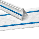 2 x 14 cm x 4,6 m nurkprofiil, isekleepuv nurkliist, aknatihendid, lamedad liistud, plastliistud, servakaitseprofiil (valge sinine)