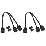 Rgb ribavalgusti pikenduskaabel, 3 kontaktiga pikenduskaabel argb mb male jaoks, argb led ventilaator, 3 kontaktiga emane kuni 3 kontaktiga isane, 2 tk