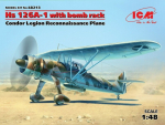 Kokkupandav mudel ICM 48213 Hs 126A-1 with bomb rack, Condor Legion Reconnaissance Plane 1/48