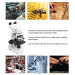 40x-5000x binokulaarmikroskoop, professionaalne bioloogiline mikroskoop 2 tk 10x okulaari ja 2 tk 50x okulaariga, mikroskoop t&auml;iskasvanutele, lastele, &otilde;pilastele kodu&otilde;ppeks